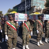 مراسم تشییع باشکوه شهیدان پروانه و بهر آبادی