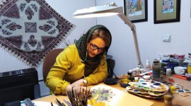 مریم خسروی هنرمند نگارگر سبزواری